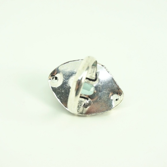Sterling Silver Plated Blue Topaz Ring - Picture 3 of 3